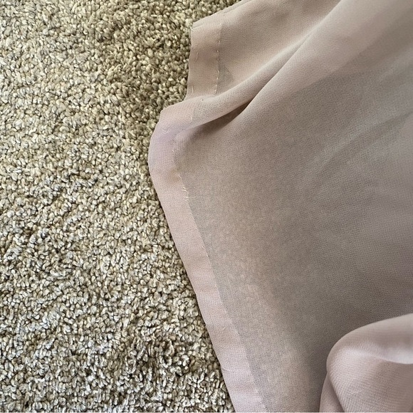 Azazie Bridesmaid Blake Dress Formal Prom Evening Gown Maxi Lace Blush Tan: 4 - Picture 9 of 13